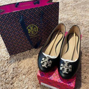 Tory Burch Tumbled Leather Claire Ballet Flat